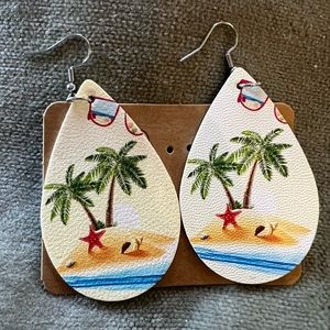 Faux leather earrings. $6 each or 3 for $15